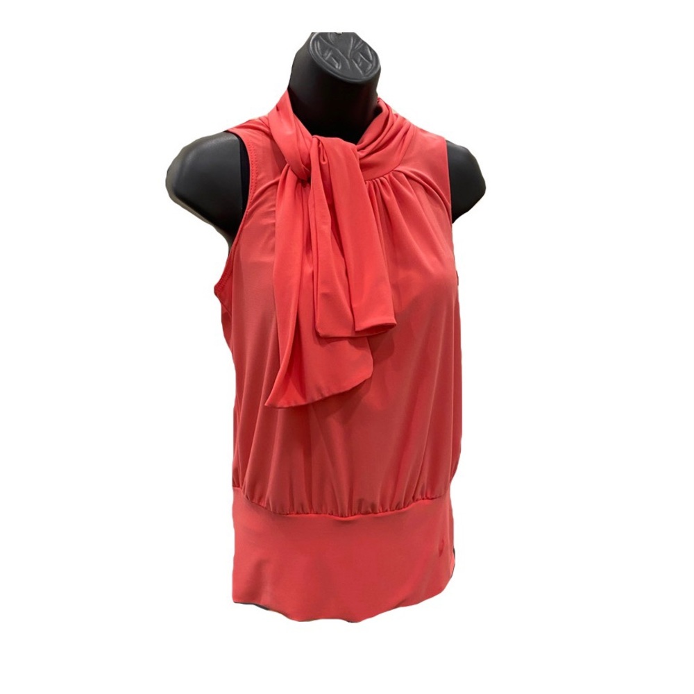 Small Sleeveless Tie Neck Blouse by Candid Soul.